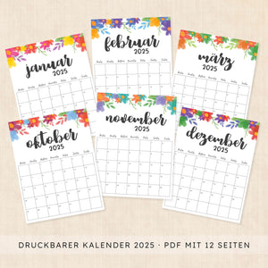 kalender 2025 zum ausdrucken