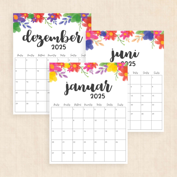 kalender 2025 zum ausdrucken
