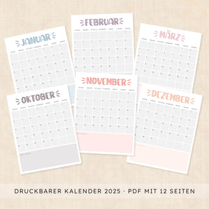 kalender 2025 zum ausdrucken