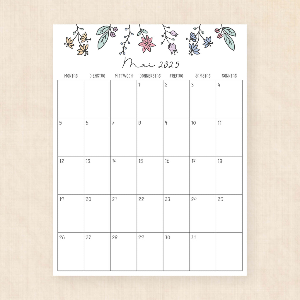 kalender 2025 zum ausdrucken