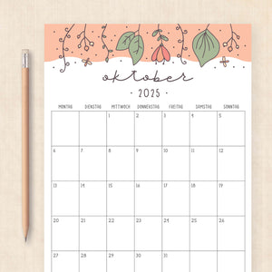 kalender 2025 zum ausdrucken