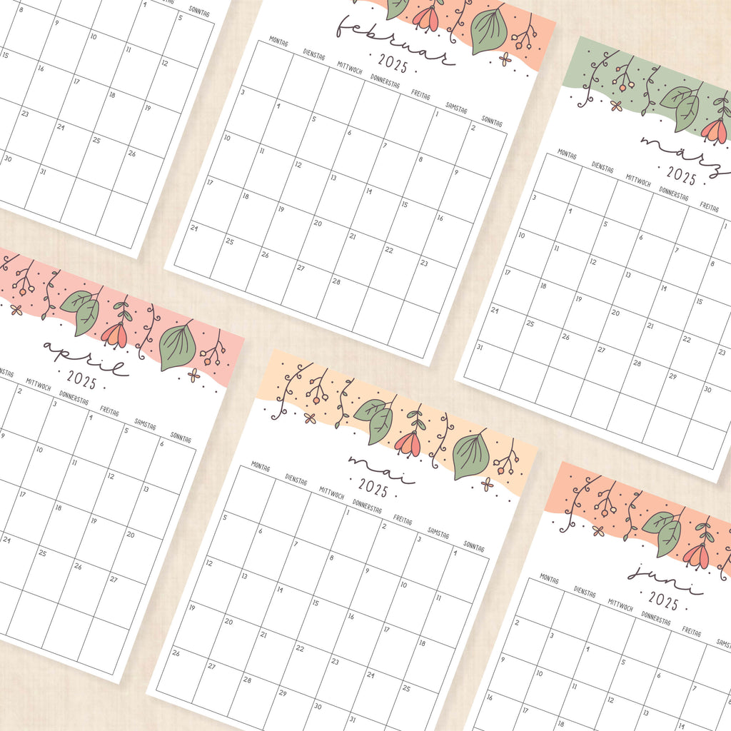 kalender 2025 zum ausdrucken