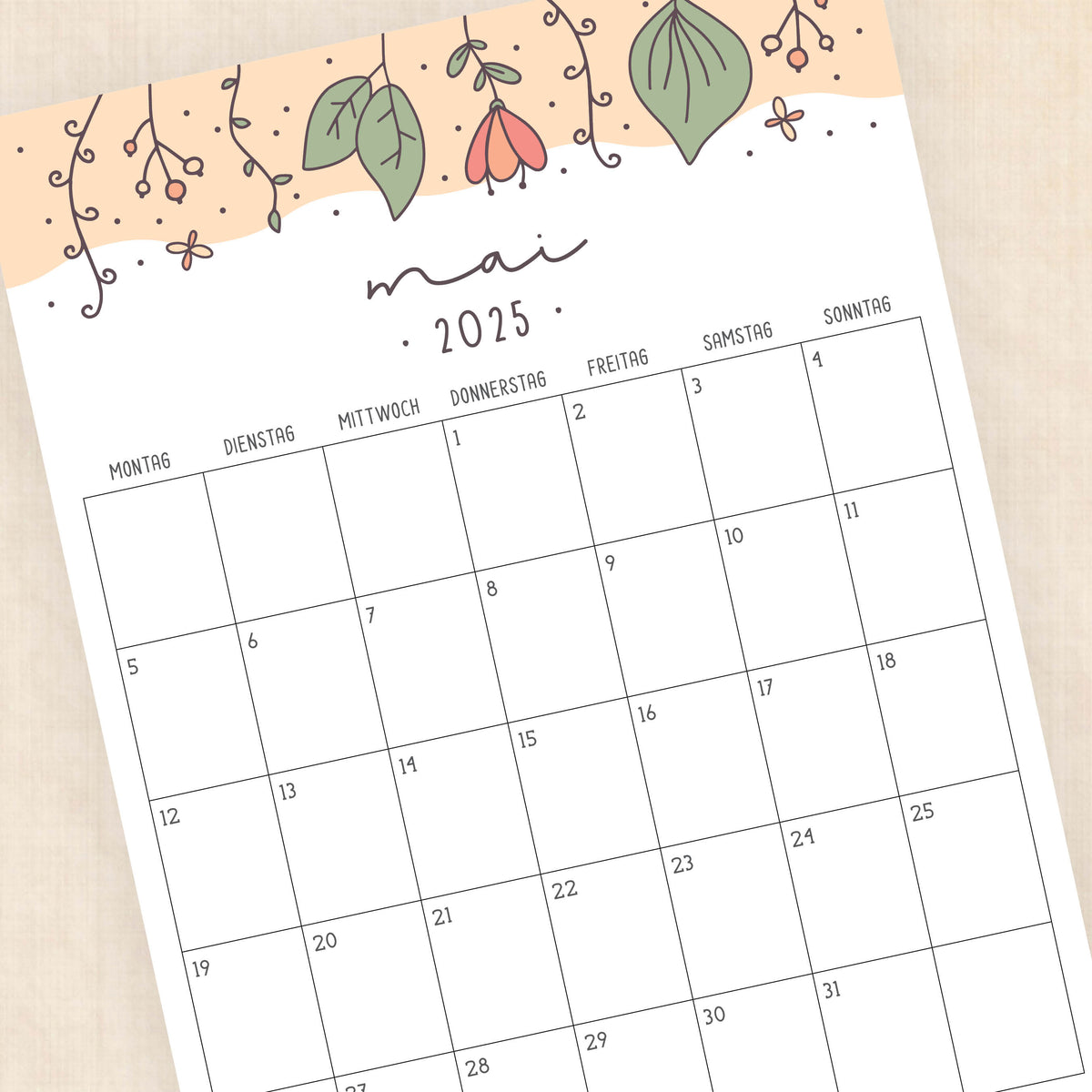 kalender 2025 zum ausdrucken