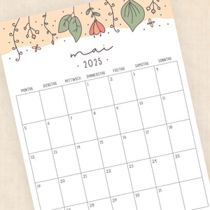 kalender 2025 zum ausdrucken