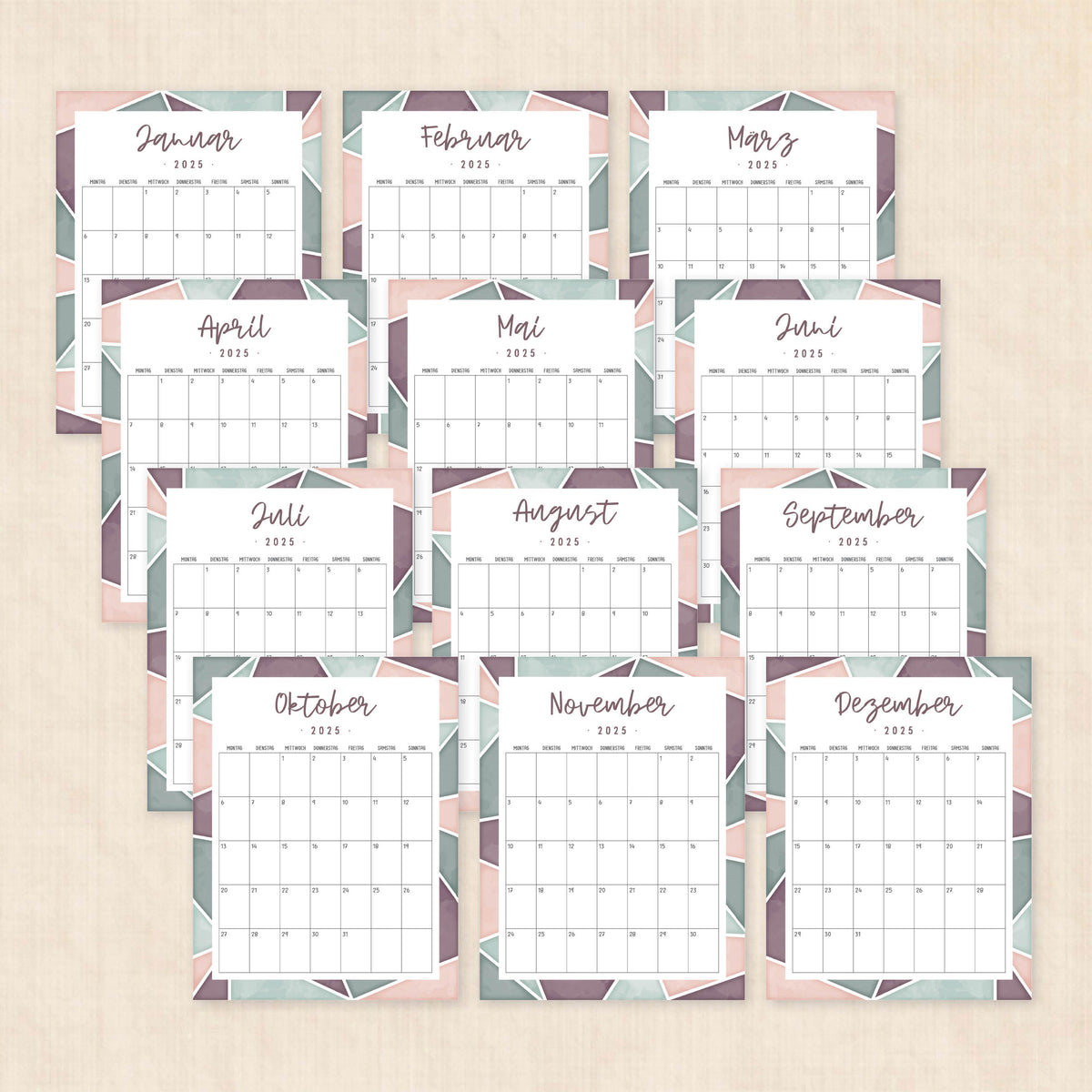 kalender 2025 zum ausdrucken