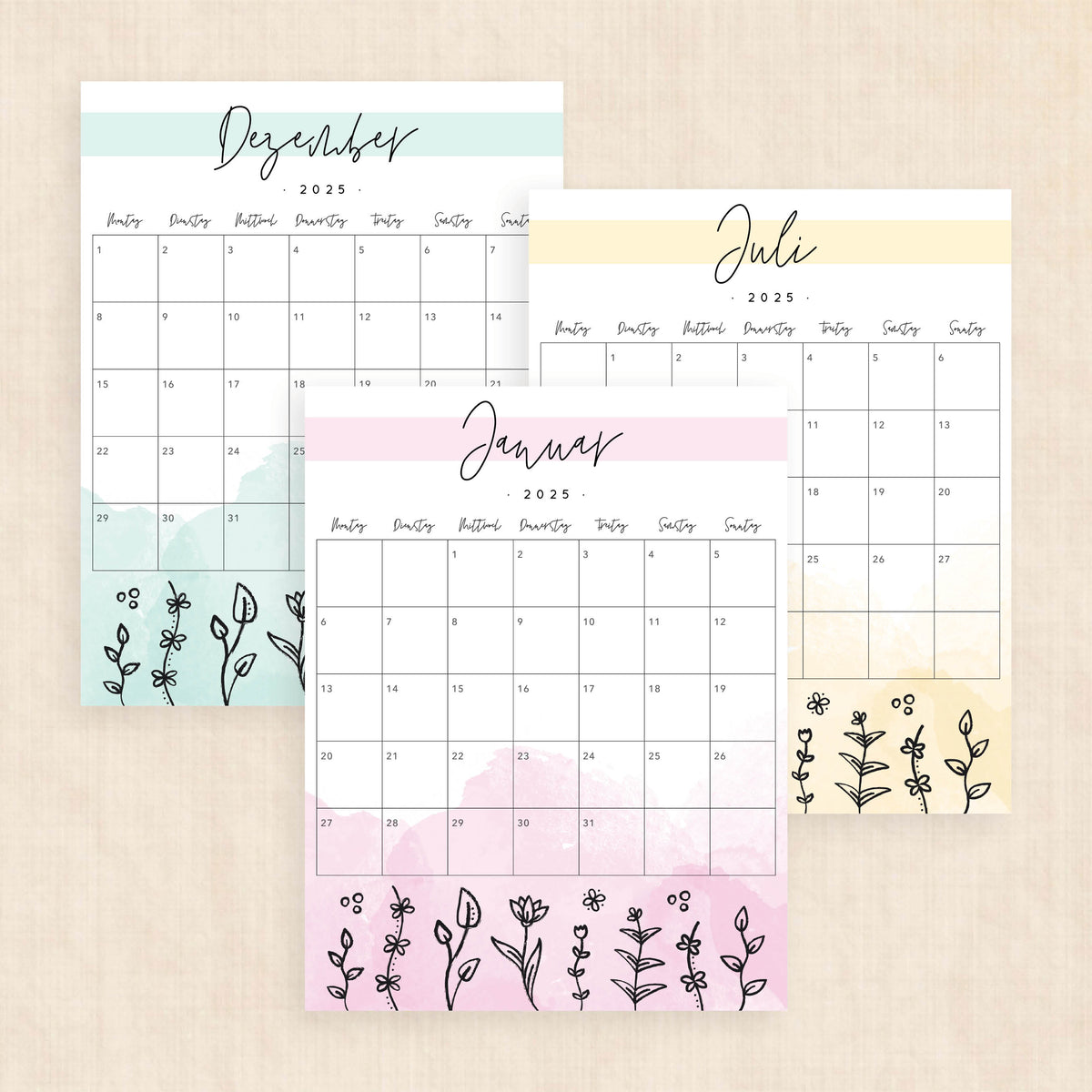 kalender 2025 zum ausdrucken