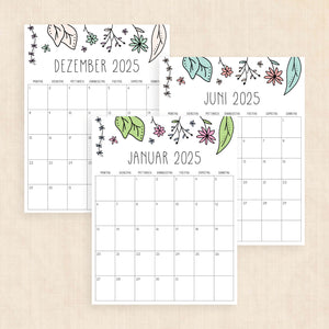 kalender 2025 zum ausdrucken