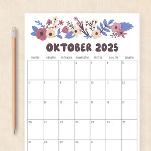 kalender 2025 zum ausdrucken
