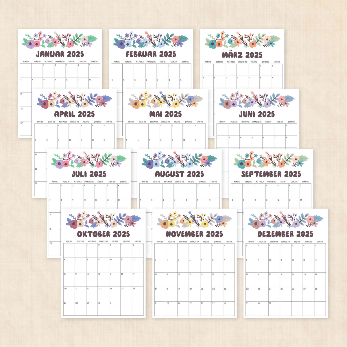kalender 2025 zum ausdrucken