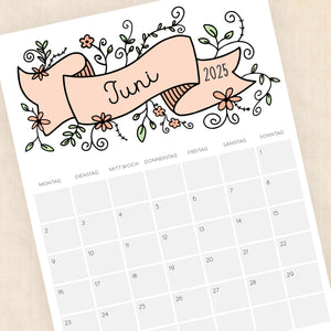 kalender 2025 zum ausdrucken