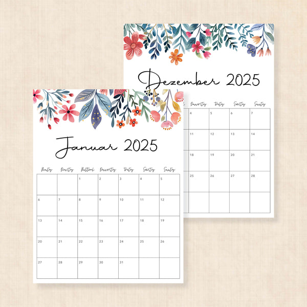 kalender 2025 zum ausdrucken