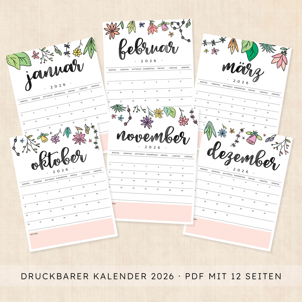 kalender 2026 zum ausdrucken