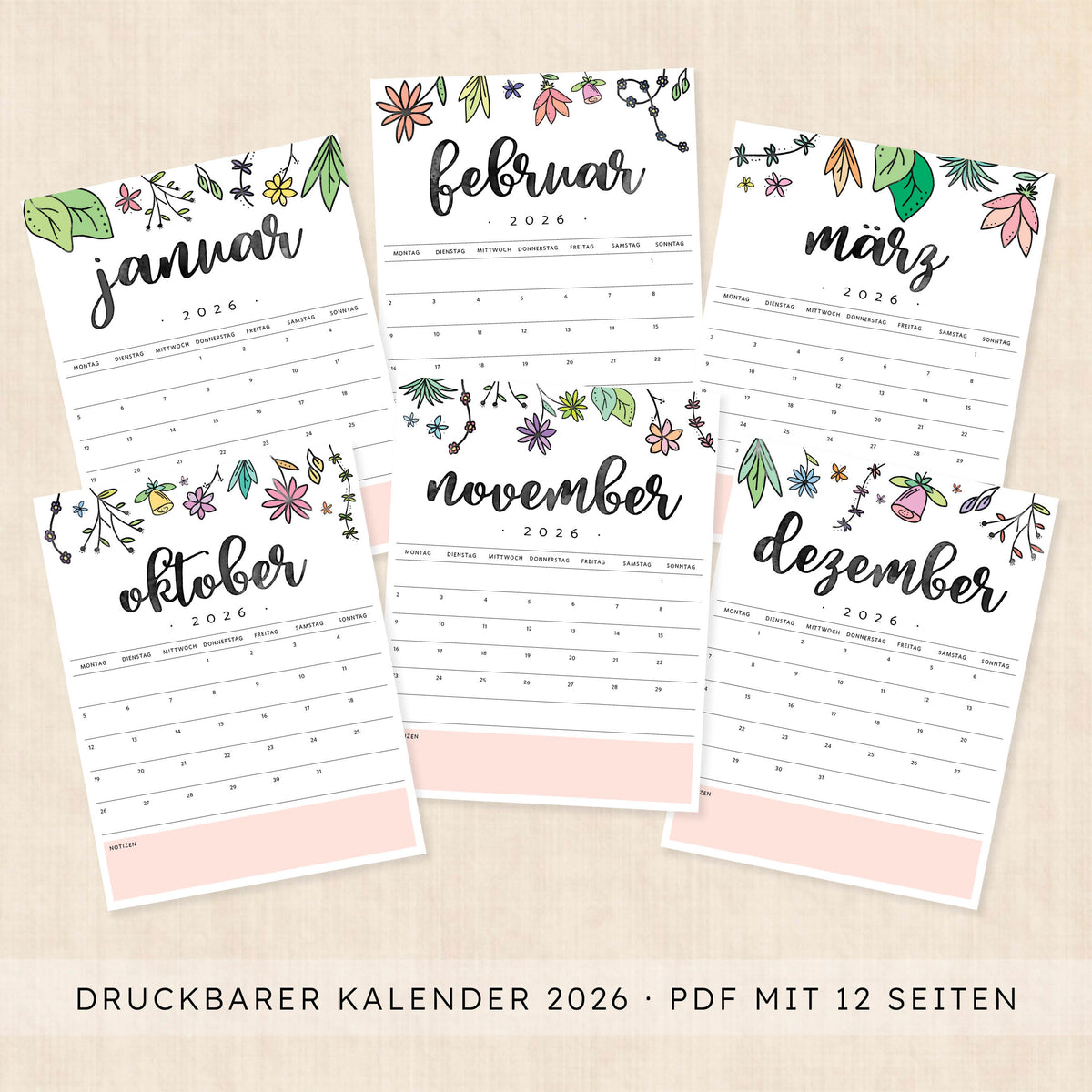 kalender 2026 zum ausdrucken
