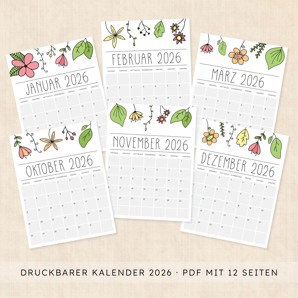 Kalender 2026 zum Ausdrucken