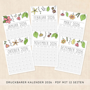 Kalender 2026 zum Ausdrucken
