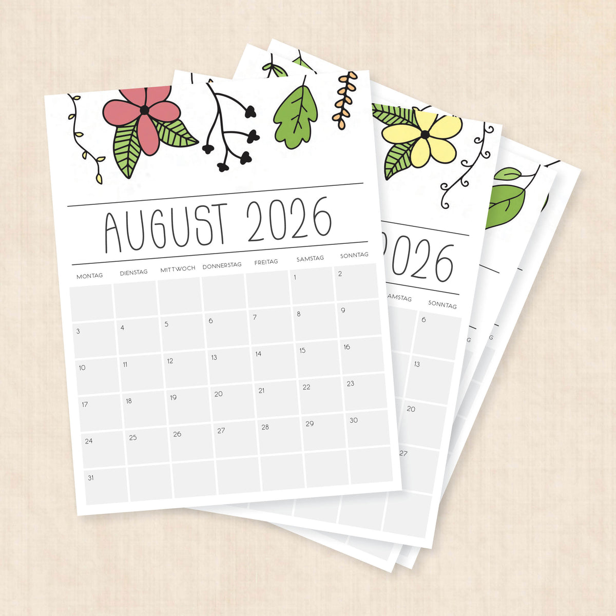 Kalender 2026 zum Ausdrucken