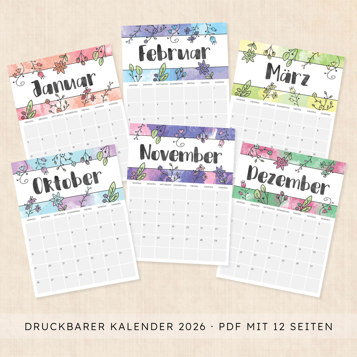 Kalender 2026 zum Ausdrucken