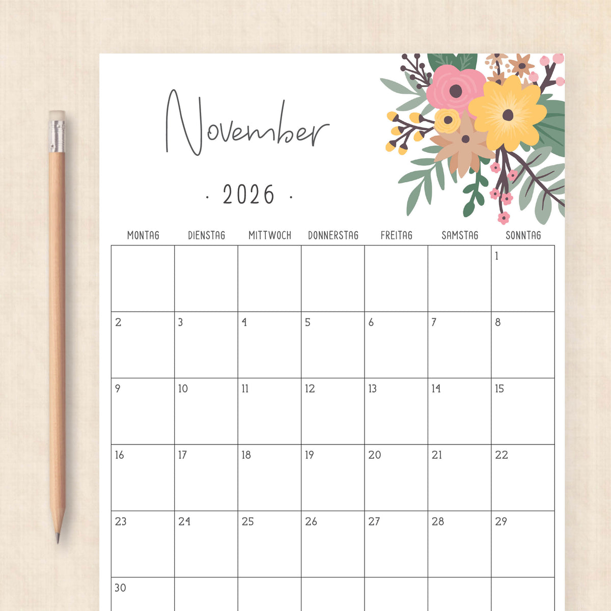 Kalender 2026 zum Ausdrucken