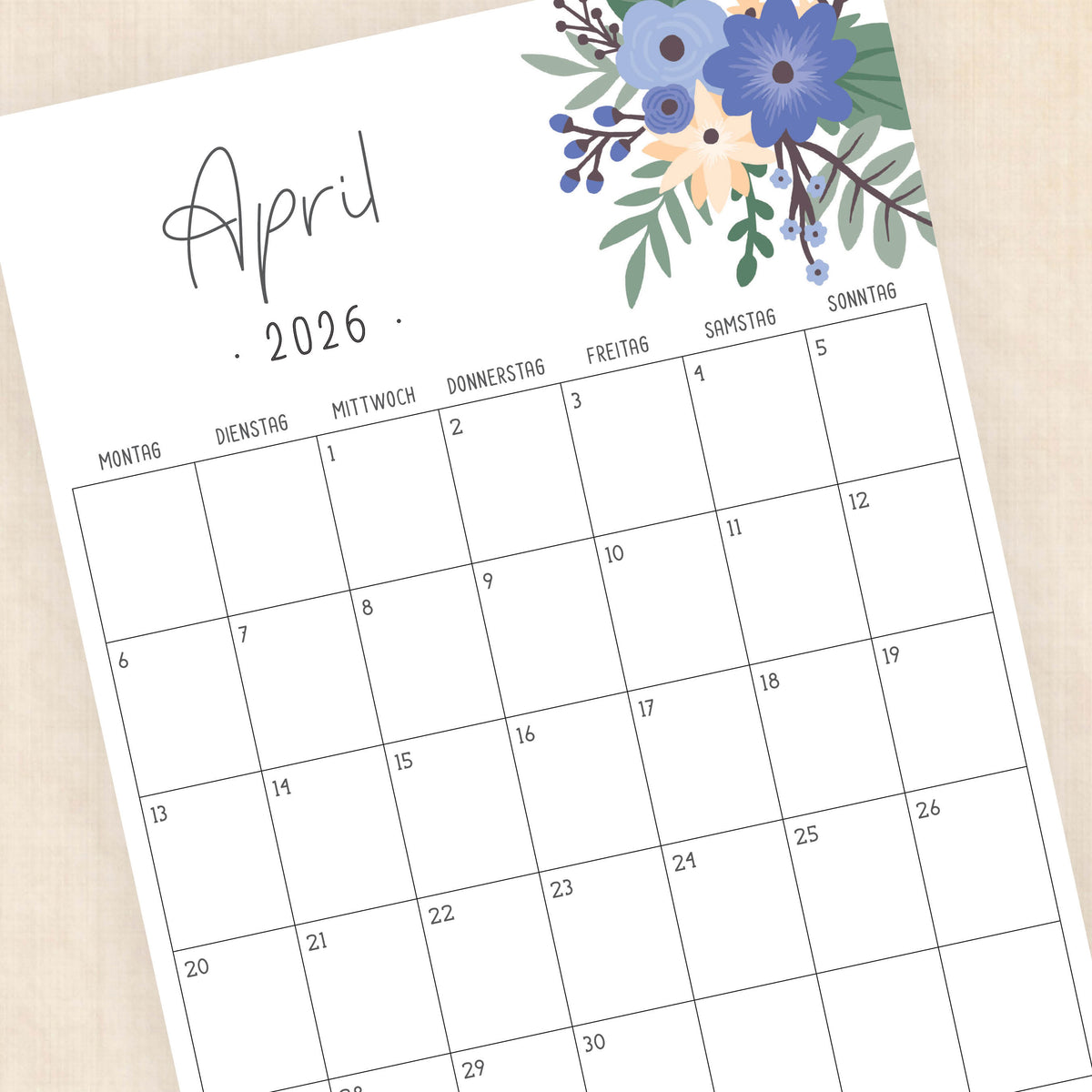 Kalender 2026 zum Ausdrucken