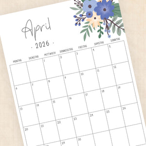 Kalender 2026 zum Ausdrucken
