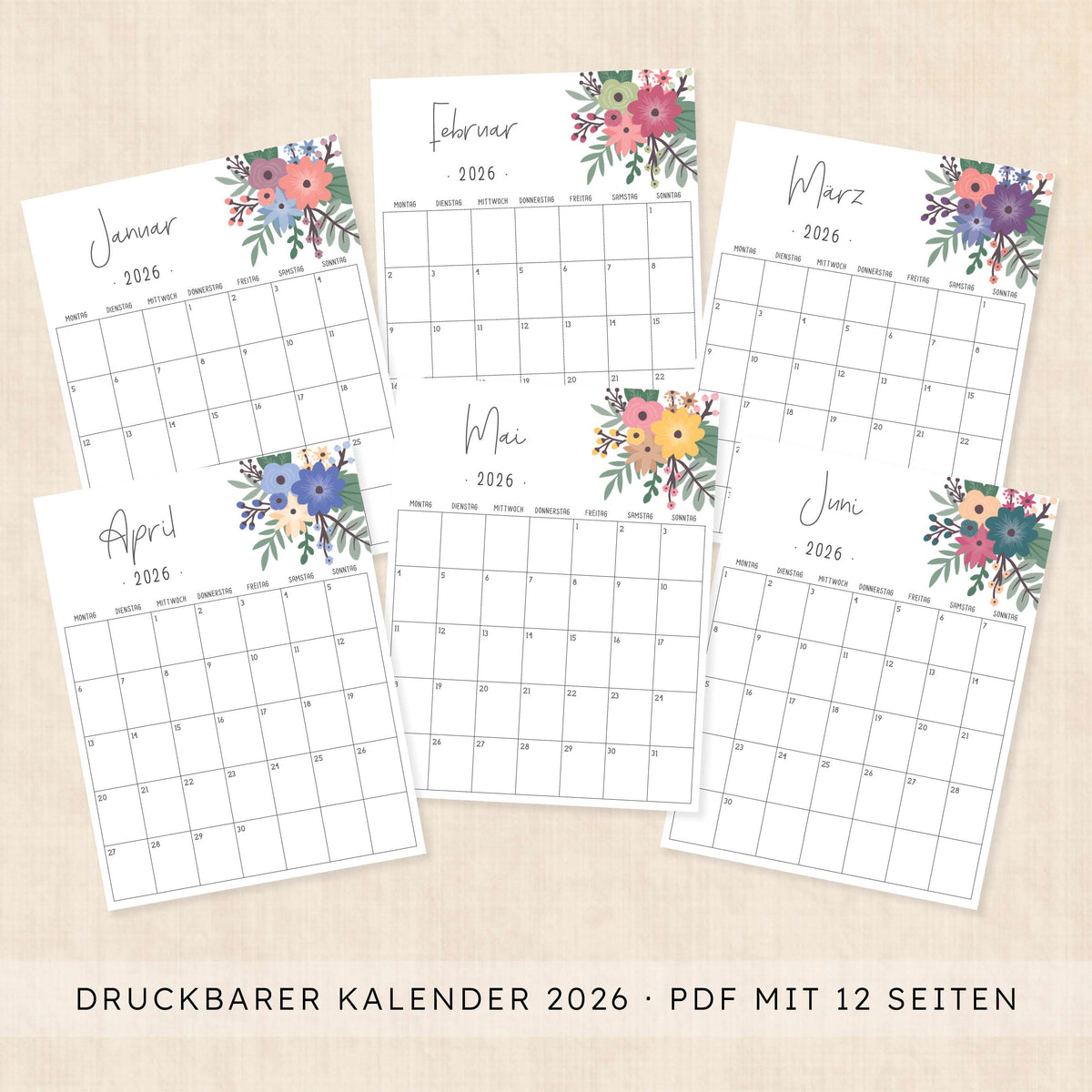 Kalender 2026 zum Ausdrucken