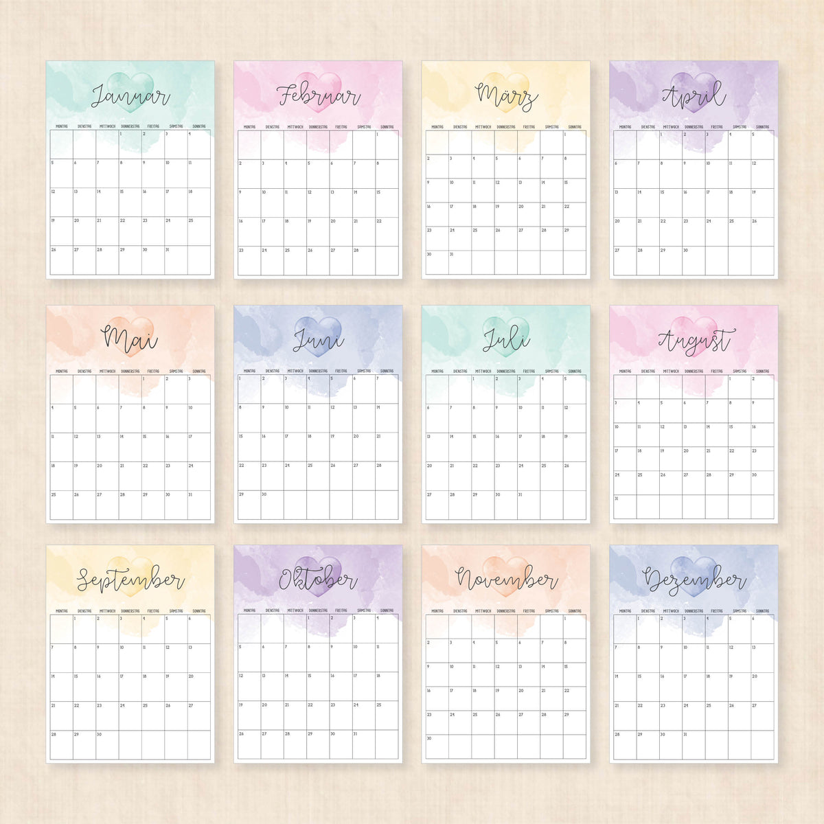 Kalender 2026 zum Ausdrucken