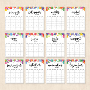 Kalender 2026 zum Ausdrucken