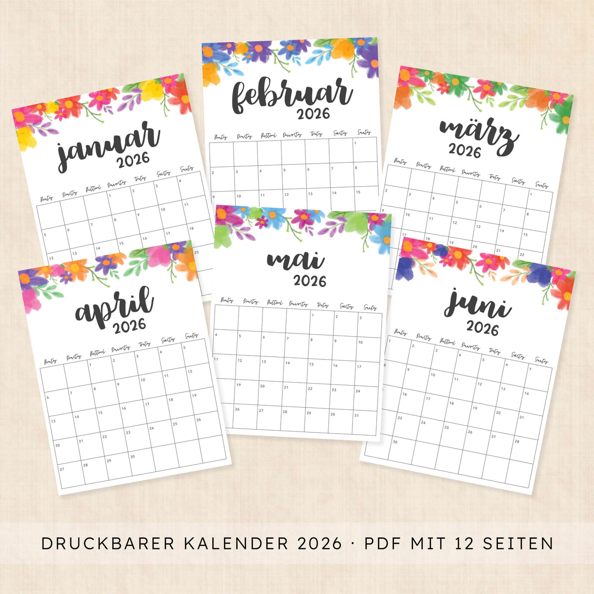 Kalender 2026 zum Ausdrucken