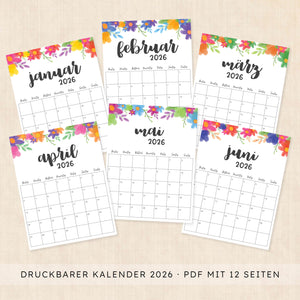 Kalender 2026 zum Ausdrucken