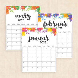 Kalender 2026 zum Ausdrucken