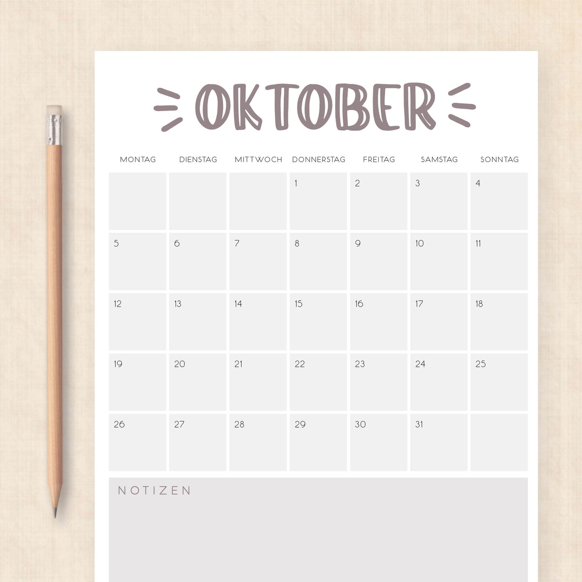 Kalender 2026 zum Ausdrucken