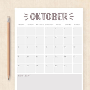 Kalender 2026 zum Ausdrucken