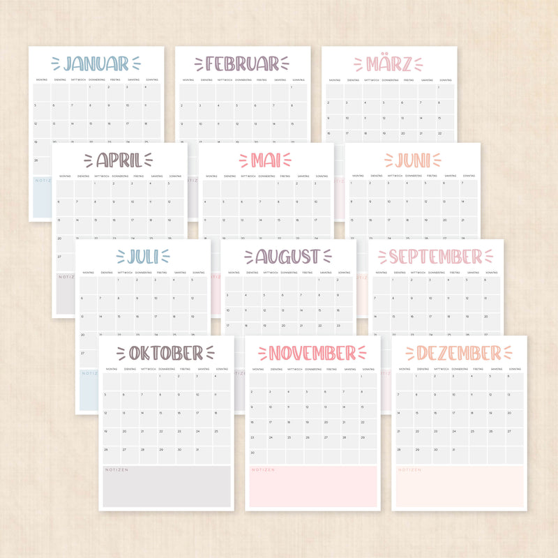 Kalender 2026 zum Ausdrucken