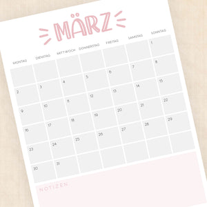 Kalender 2026 zum Ausdrucken
