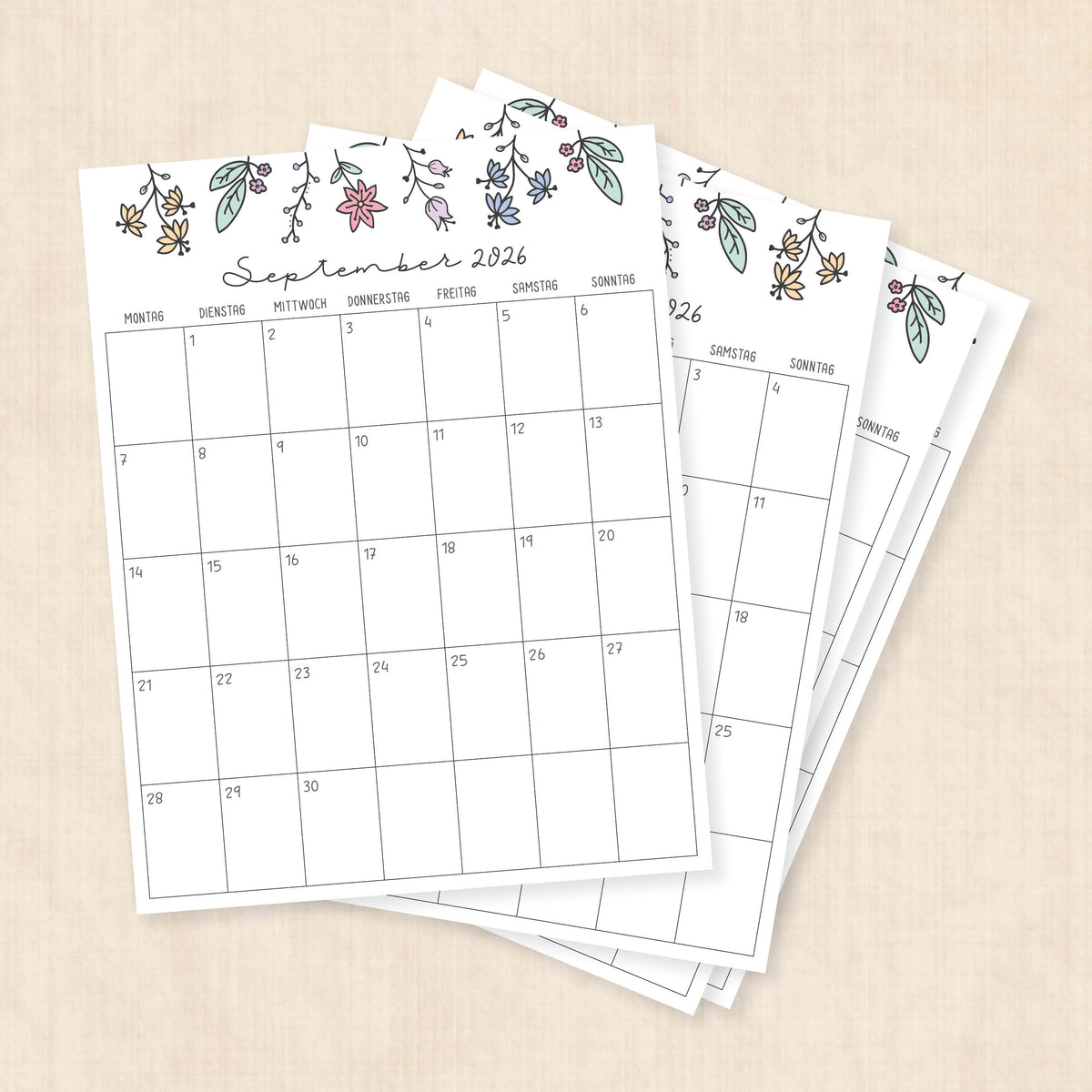 Kalender 2026 zum Ausdrucken