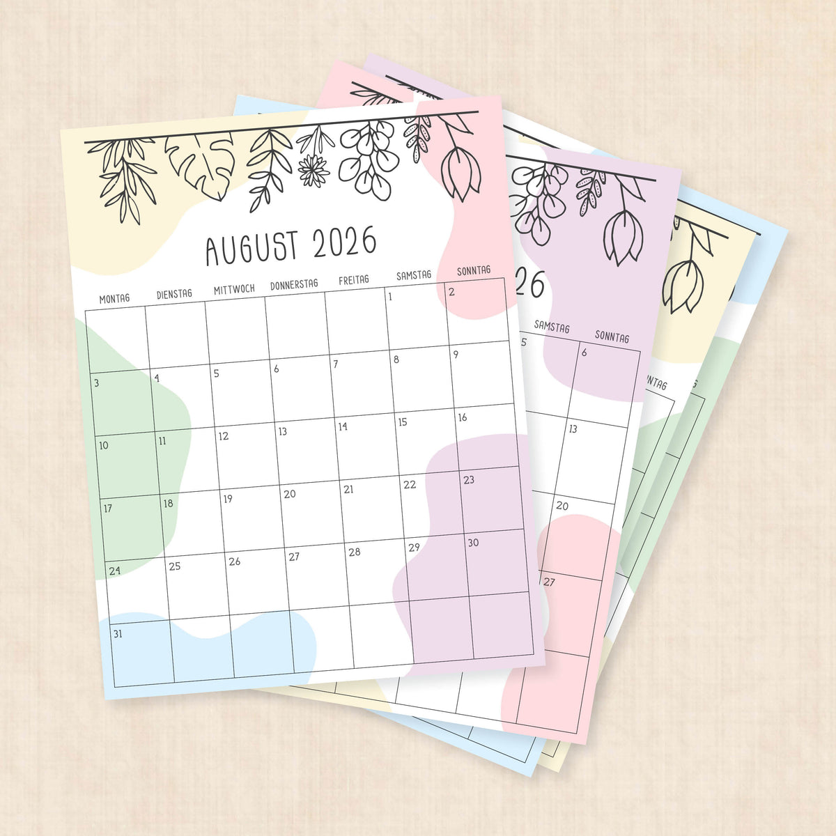Kalender 2026 zum Ausdrucken
