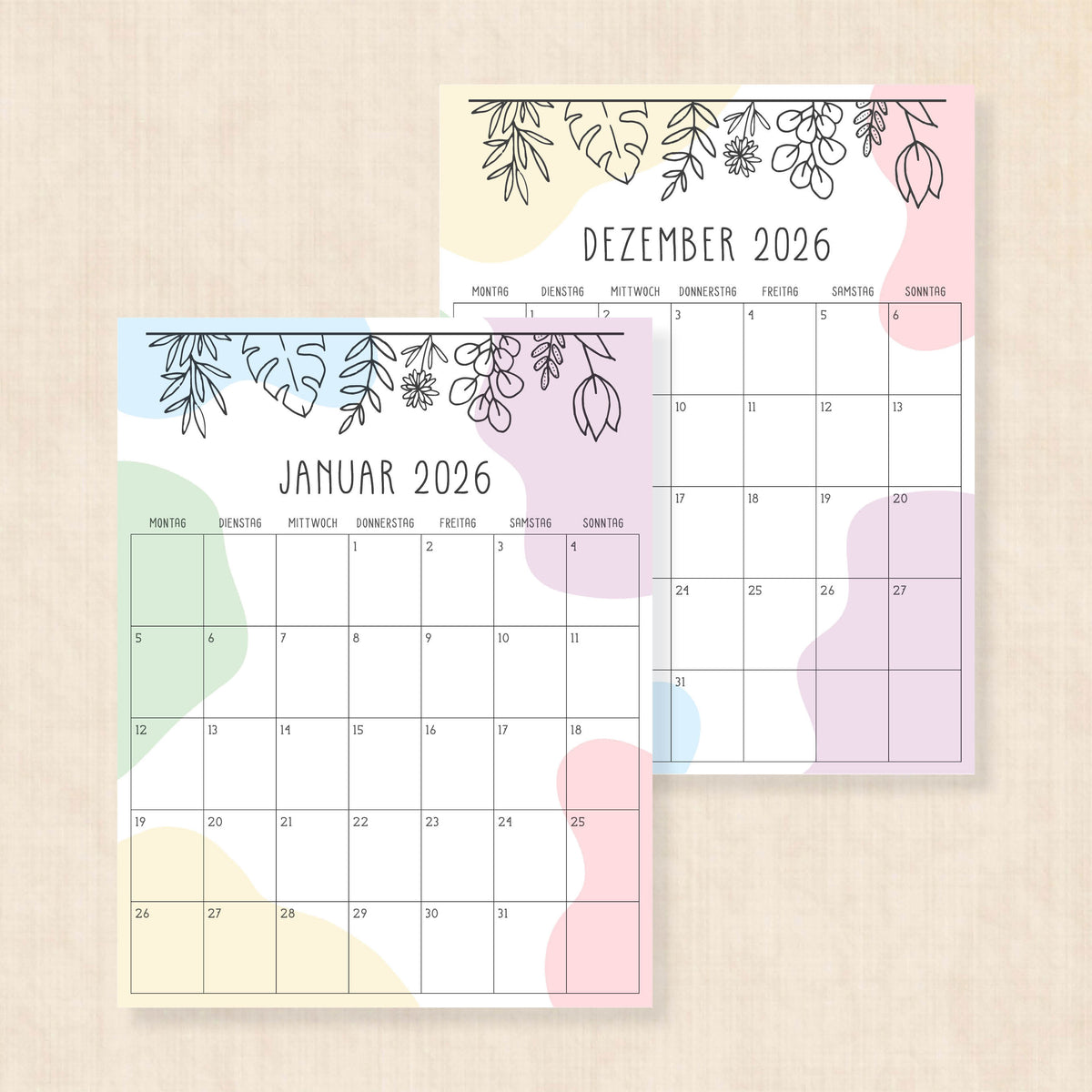Kalender 2026 zum Ausdrucken