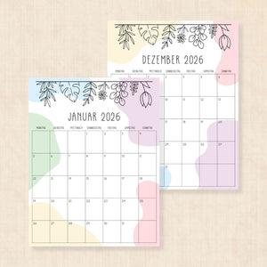 Kalender 2026 zum Ausdrucken