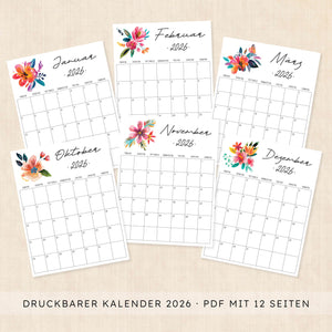 Kalender 2026 zum Ausdrucken
