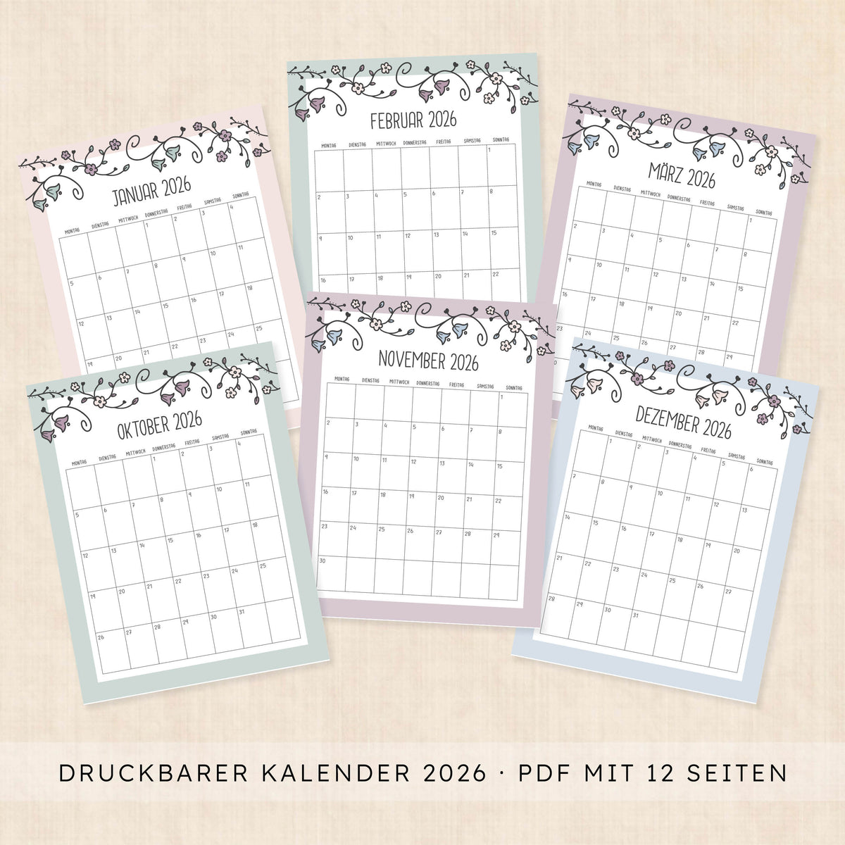Kalender 2026 zum Ausdrucken