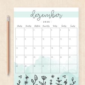 Kalender 2026 zum Ausdrucken