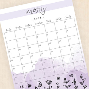 Kalender 2026 zum Ausdrucken