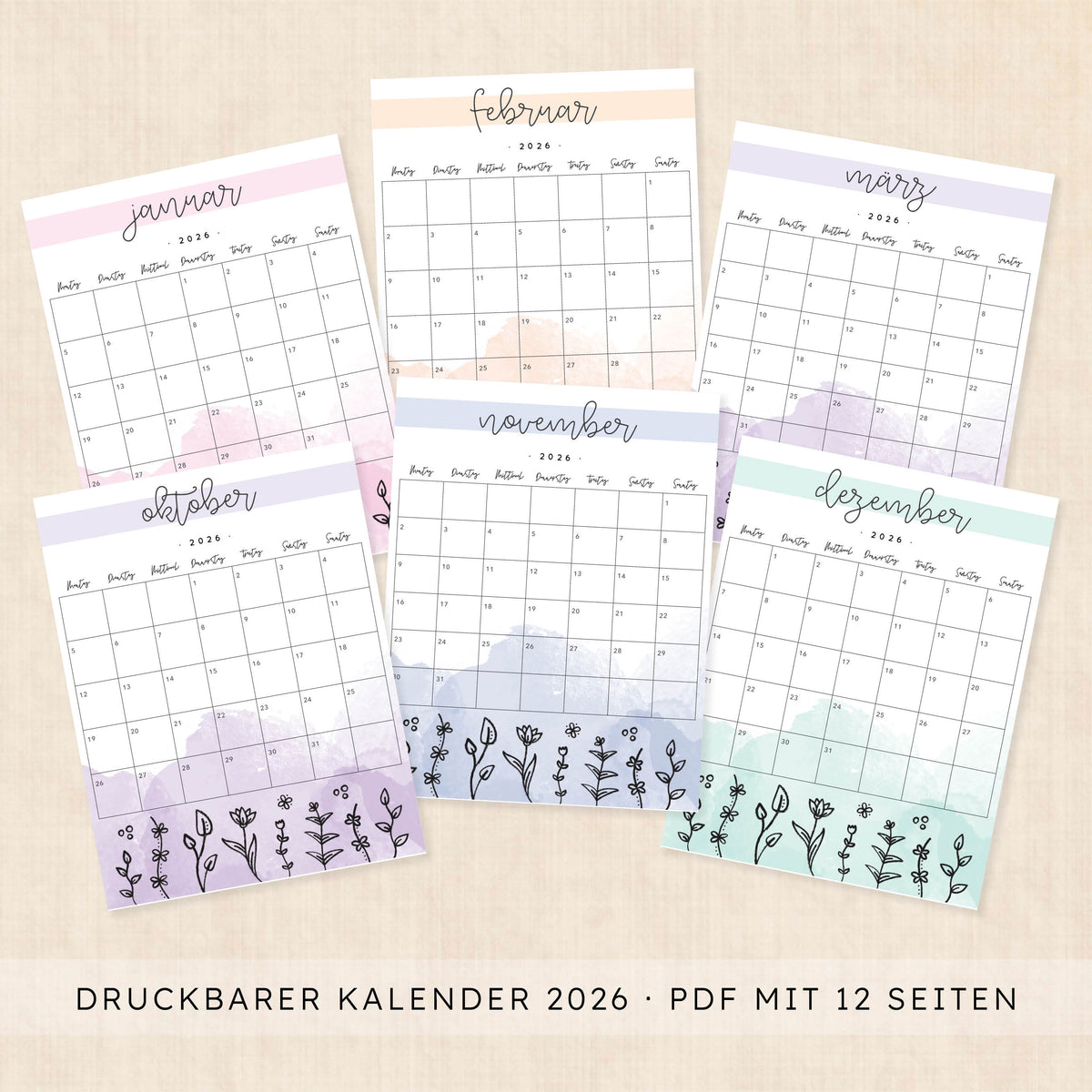 Kalender 2026 zum Ausdrucken