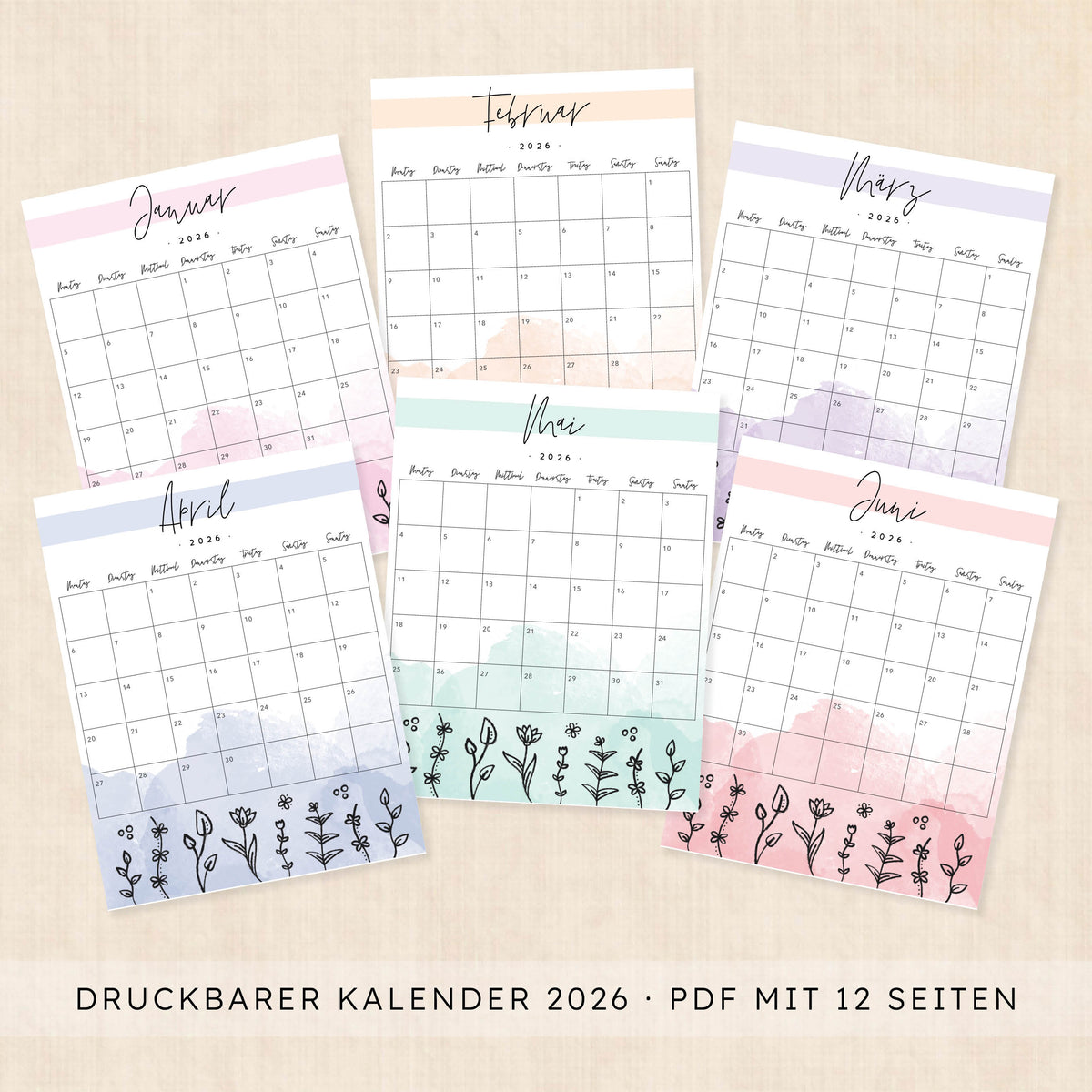 Kalender 2026 zum Ausdrucken
