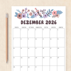 Kalender 2026 zum Ausdrucken