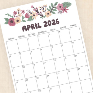 Kalender 2026 zum Ausdrucken