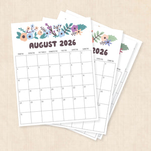 Kalender 2026 zum Ausdrucken