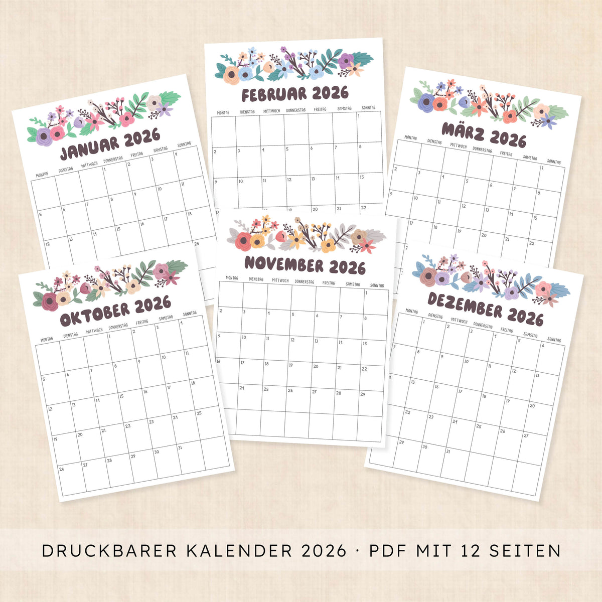 Kalender 2026 zum Ausdrucken