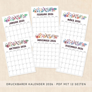 Kalender 2026 zum Ausdrucken