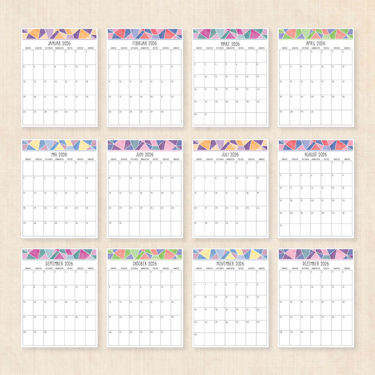 kalender 2026 zum ausdrucken